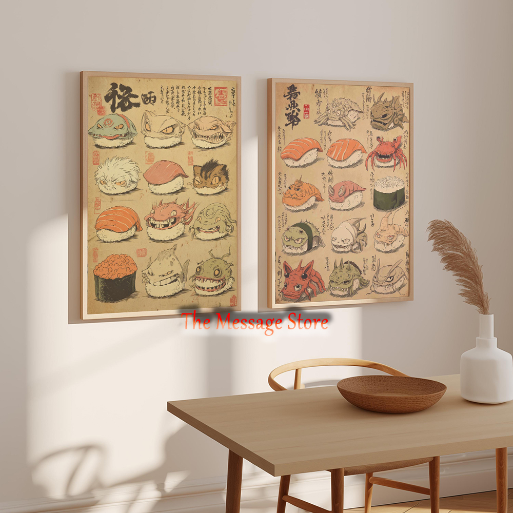 Japanese Lifestyle Food - Japanese Sushi Monster Art Yokai Food
