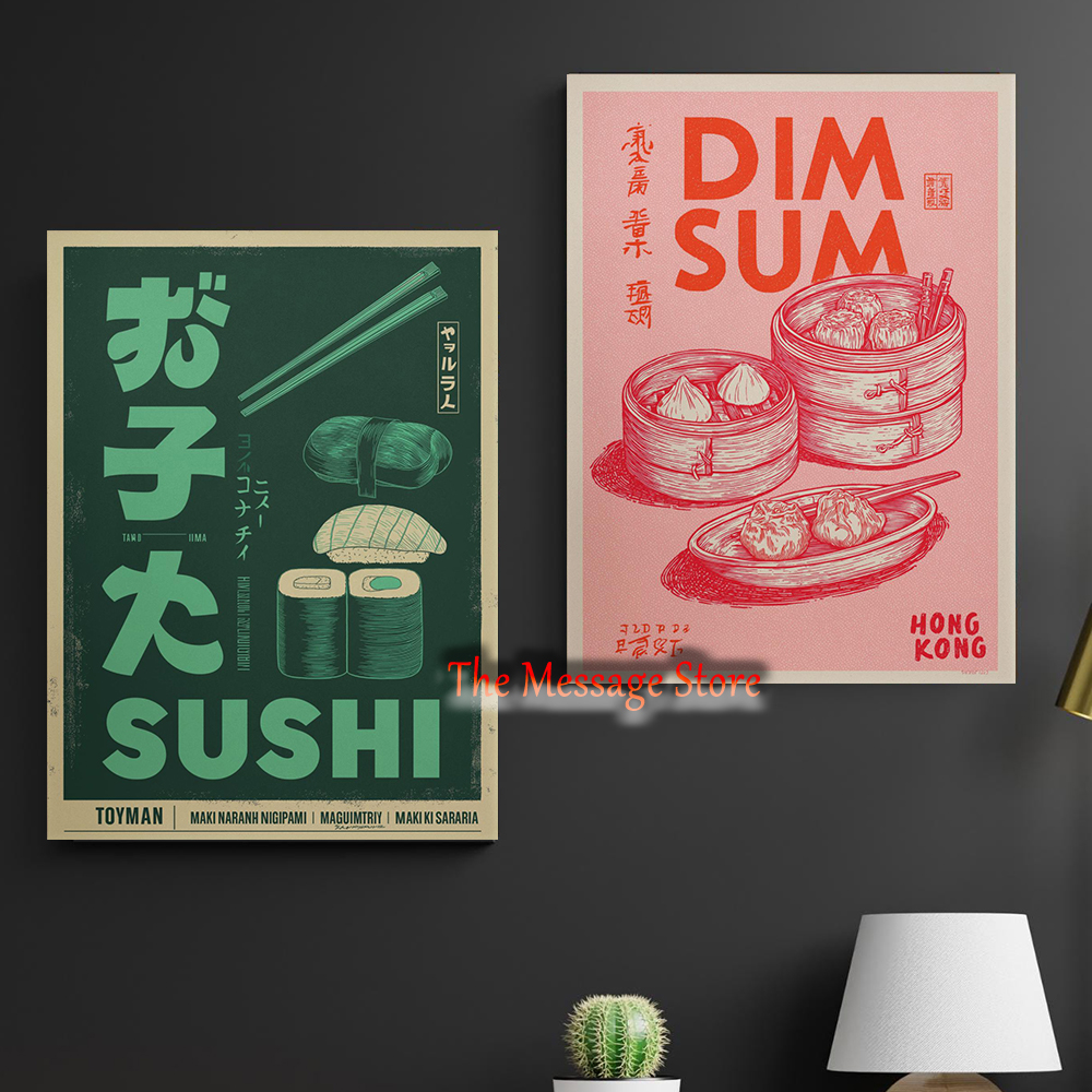 Japanese Lifestyle Food - Dim Sum Hong Kong Sushi Retro