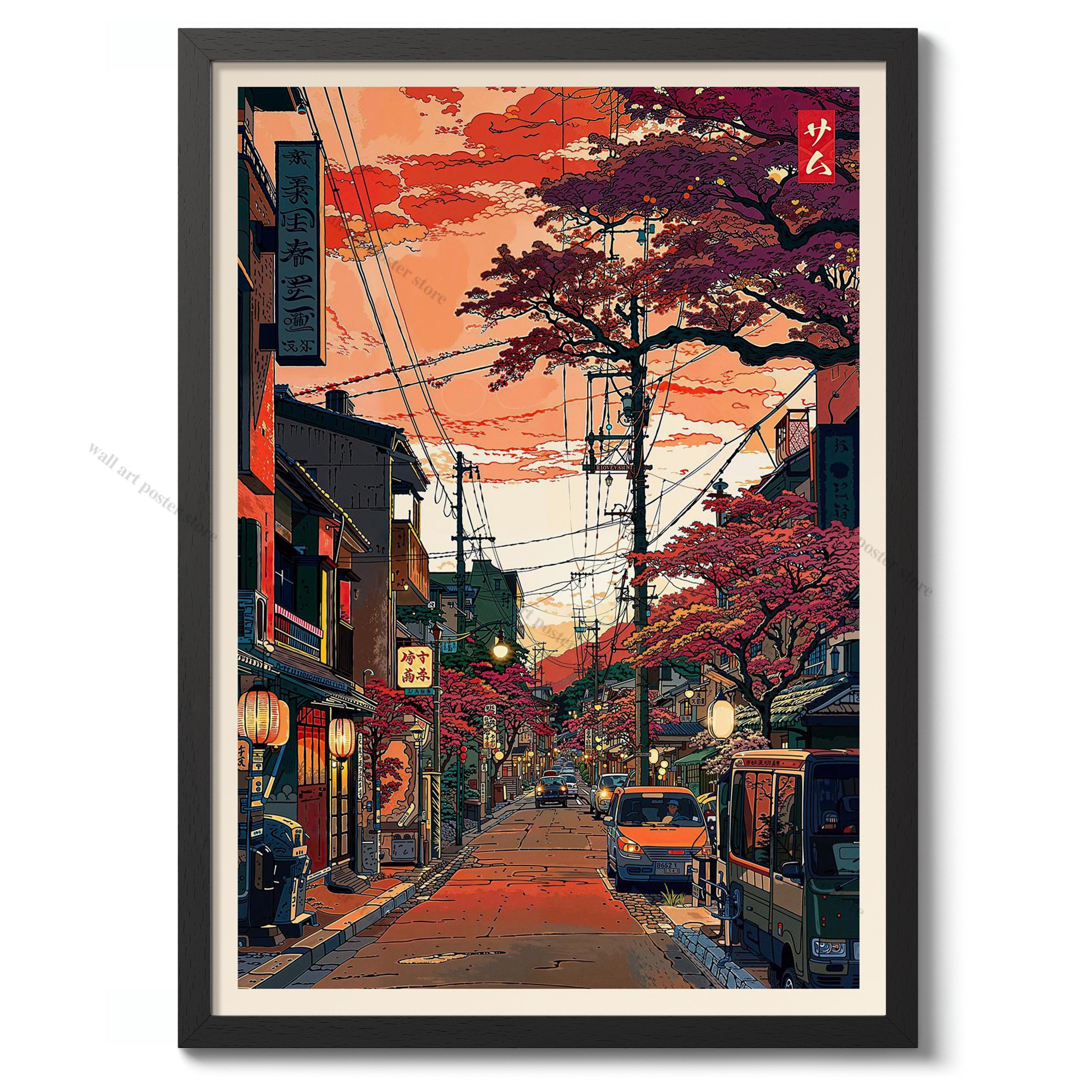 Rainy Tokyo Japanese Woodblock - Japanese Tokyo Lifestyle reseña y precio