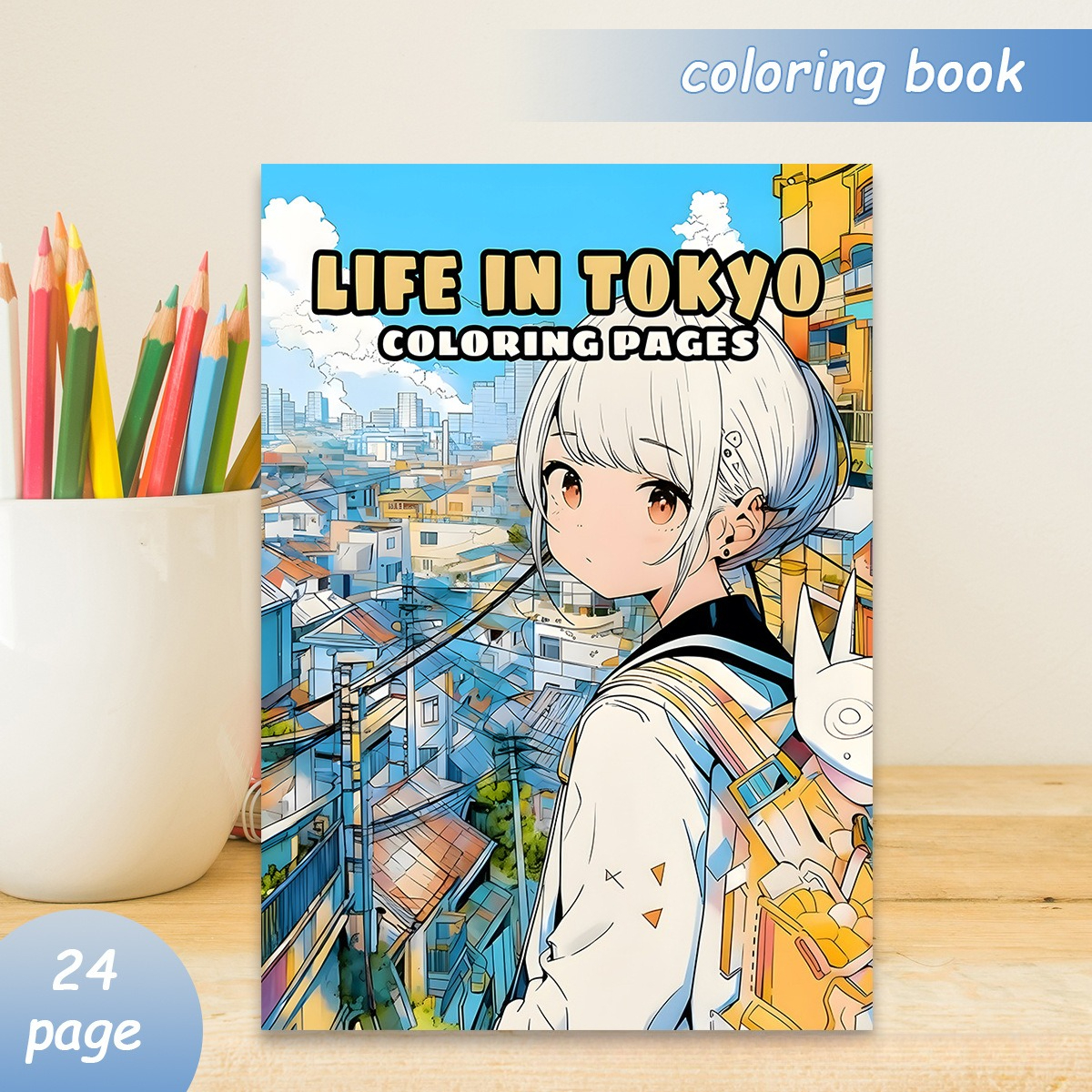 Life in Tokyo Coloring Book 24 - Japanese Tokyo Lifestyle reseña y precio