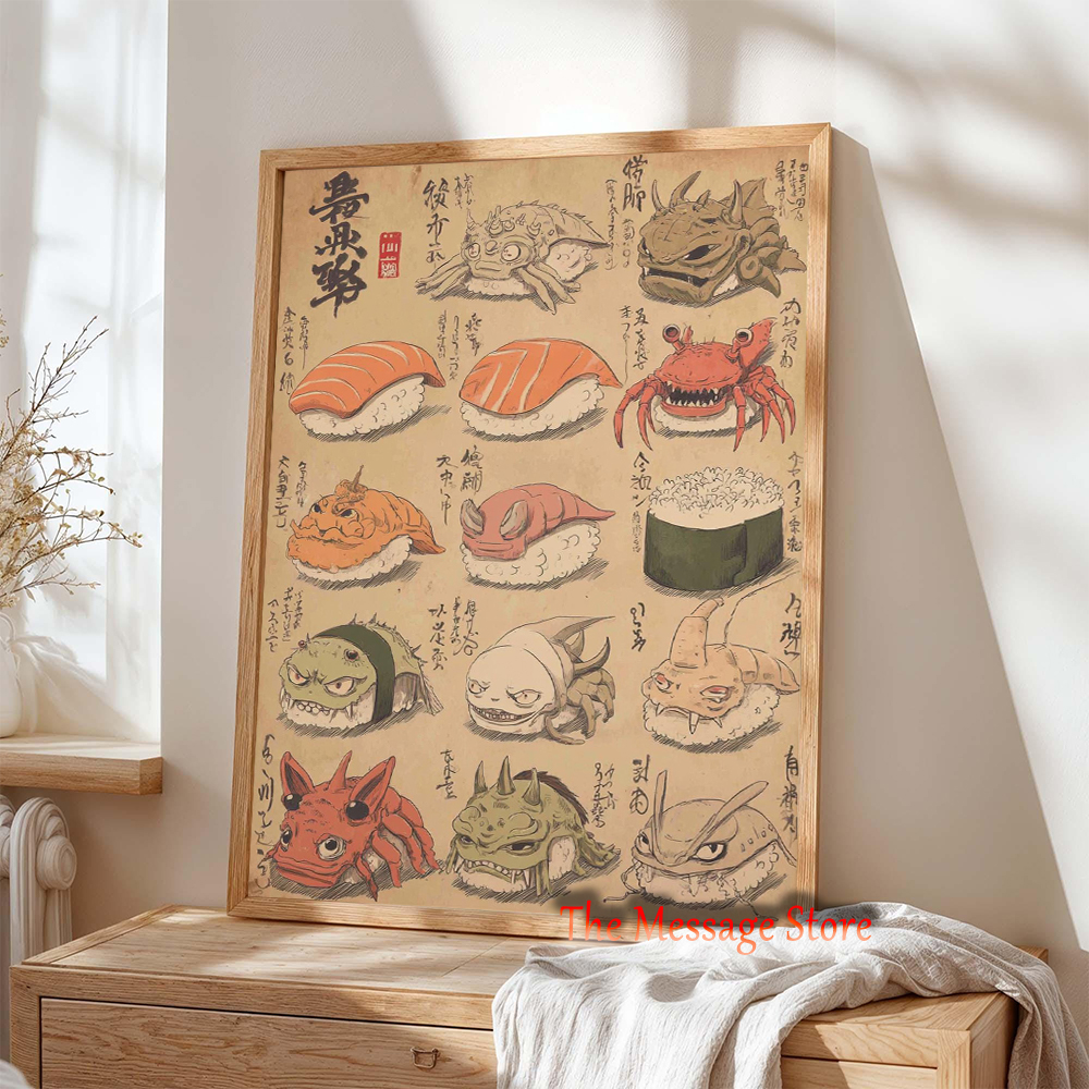 Japanese Sushi Monster Art Yok - Japanese Lifestyle Food reseña y precio
