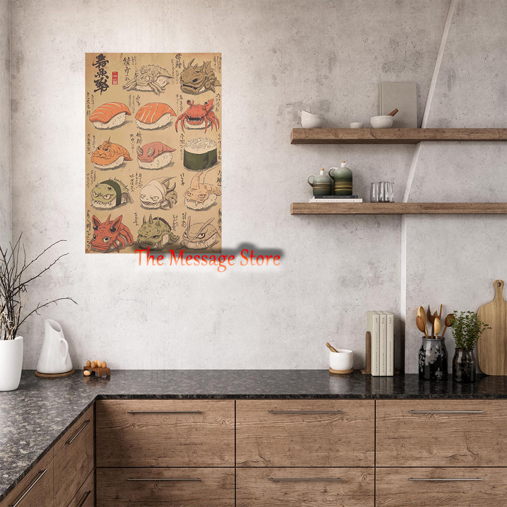 Japanese Sushi Monster Art Yok - Japanese Lifestyle Food reseña y precio