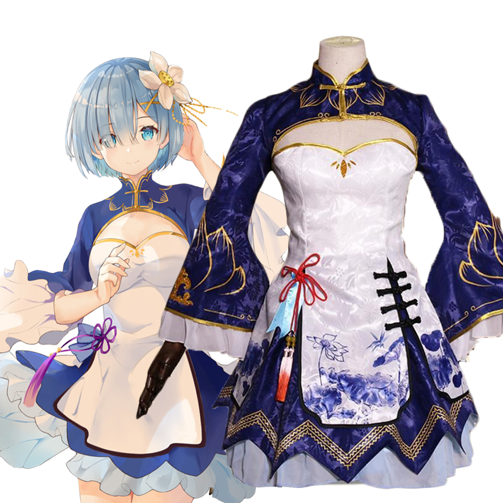 2025 Rem Ram Cosplay Cheongsam - Japanese Lifestyle Anime reseña y precio