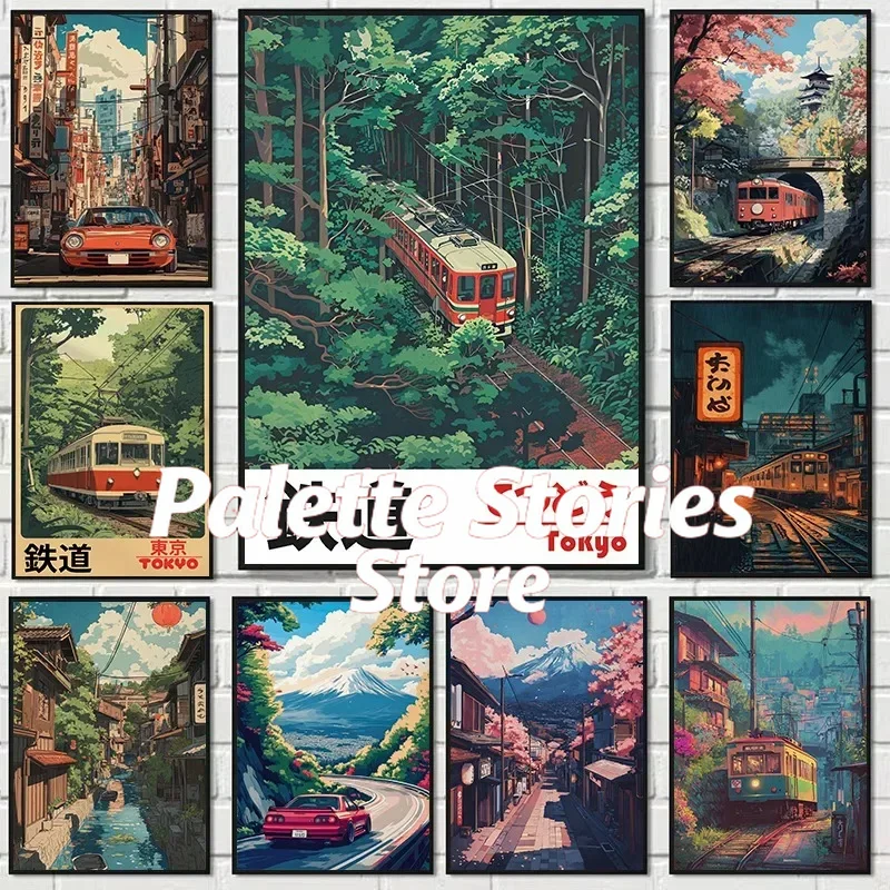 1PC frameless  Oil Painting By - Japanese Tokyo Lifestyle reseña y precio
