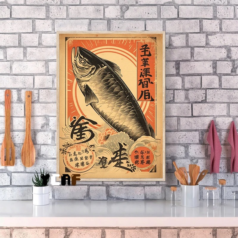 Vintage Japanese Food Poster C - Japanese Lifestyle Food reseña y precio