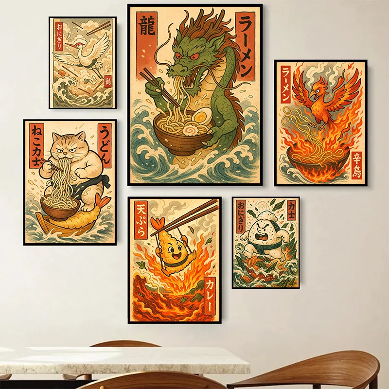 Retro Japanese Food Tempura Ra - Japanese Lifestyle Food reseña y precio