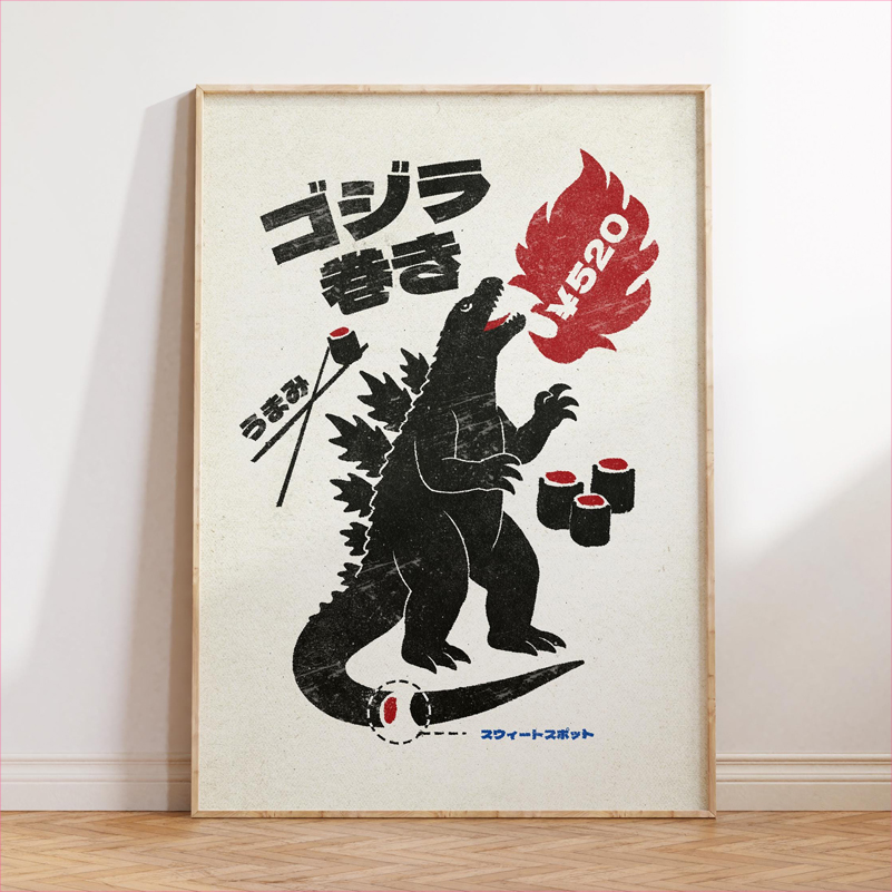 Japan Food Art Poster Retro Ja - Japanese Lifestyle Food reseña y precio