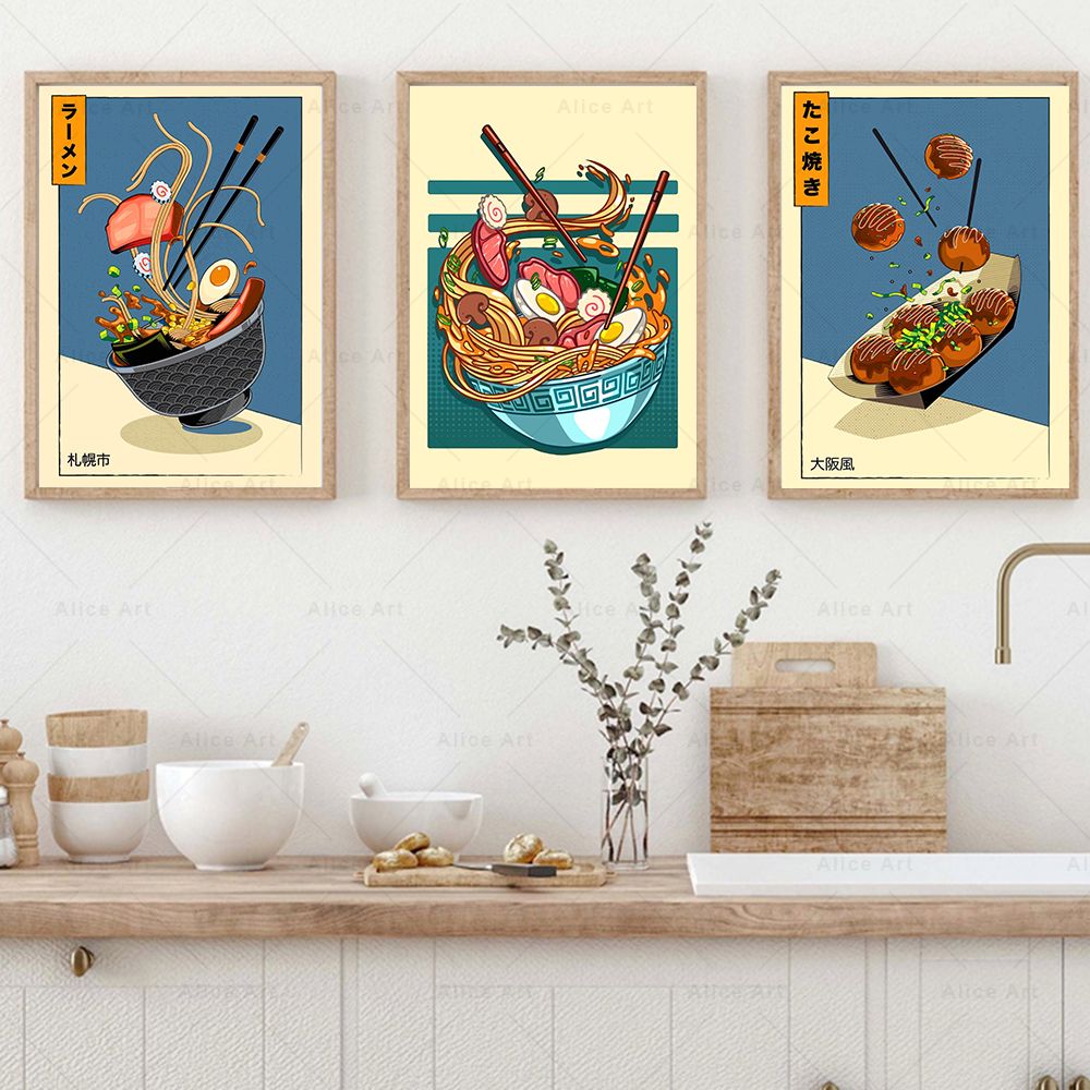 Japanese Style Poster Kitchen  - Japanese Lifestyle Food reseña y precio