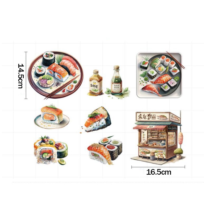 Japanese Food Sushi Sticker 3D - Japanese Lifestyle Food reseña y precio